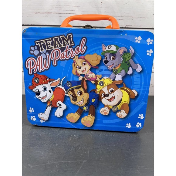 Team Paw Patrol Spin Master 2019 Mini Tin Lunch Box Only - Picture 1 of 10